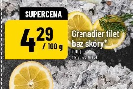 Grenadier filet bez skóry