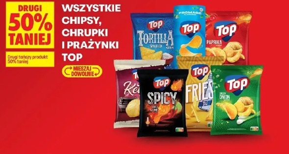 Wszystkie chipsy, chrupki i prażynki Top