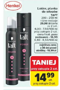 Lakier, pianka do włosów Taft
