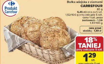 Bułka wiejska z ziarnami Carrefour