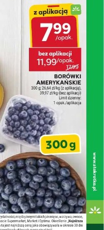 Borówki amerykańskie 300 g 
