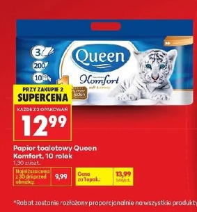 Papier toaletowy Queen Komfort, 10 rolek