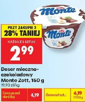 Deser mleczno-czekoladowy Monte