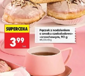 Pączek z nadzieniem o smaku czekoladowo-orzechowym