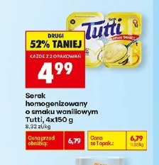 Serek homogenizowany o smaku waniliowym Tutti