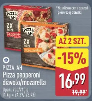 Pizza 'AH Pizza pepperoni diavolo/mozzarella