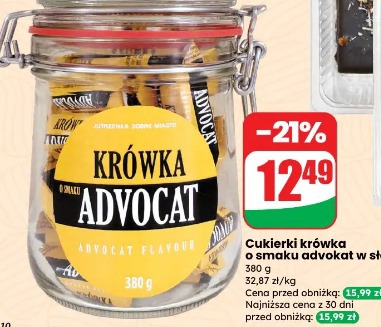 Cukierki krówka o smaku advocat w słoiku