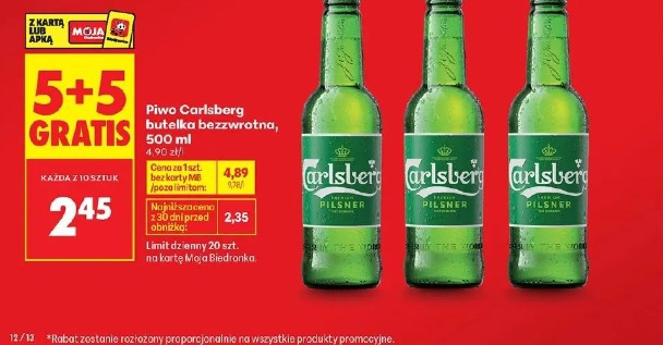 Piwo Carlsberg butelka bezzwrotna 500ml