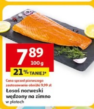 Łosoś norweski wędzony na zimno w plastrach