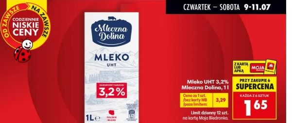 Mleko UHT 3,2% Mleczna Dolina 1 l