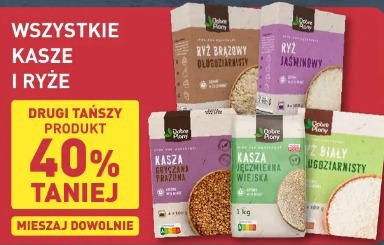 Wszystkie kasze i ryże drugi tańszy 40% taniej