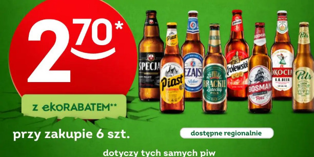 Piwo Specjal, Piast, Brackie, Bosman, Okocim, Królewskie, Lech, Lech Pils, Lech Free, Zajazd