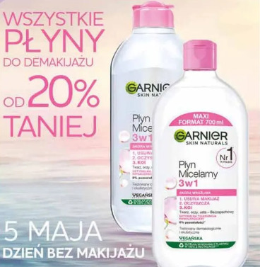 Wszystkie płyny do demakijażu od 20% taniej