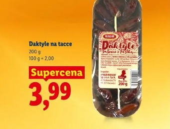 Daktyle na tacce