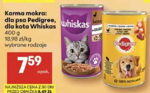 Karma mokra: dla psa Pedigree, dla kota Whiskas