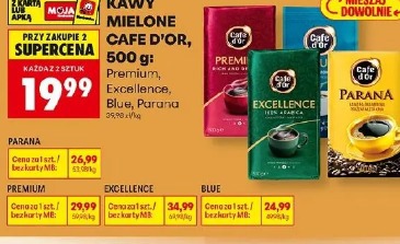 Kawy mielone Cafe d'Or: Premium, Excellence, Blue, Parana