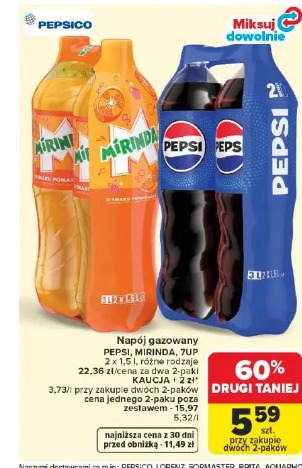 Pepsi, Mirinda, 7up napój gazowany