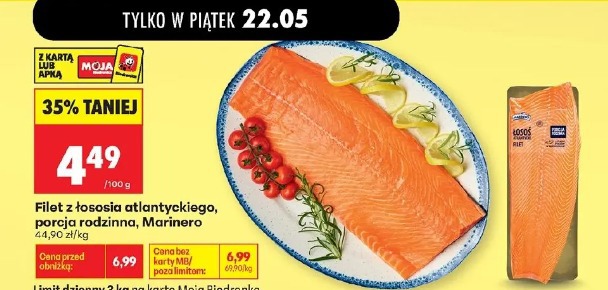 Filet z łososia atlantyckiego, porcja rodzinna Marinero