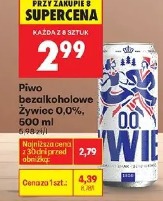 Piwo bezalkoholowe Żywiec 0,0%, 500 ml