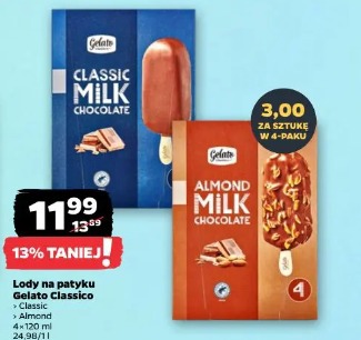 Lody na patyku Gelato Classico Almond