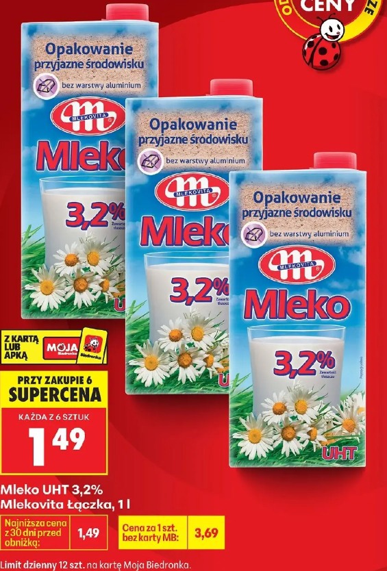 Mleko UHT 3,2% Mlekovita Łączka