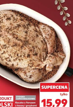 Kaczka z farszem z kaszą i grzybami