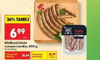 Kiełbaski białe surowe cienkie
