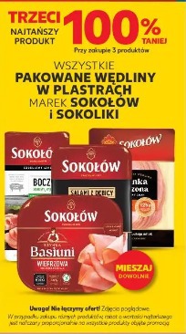 Wszystkie pakowane wędliny w plastrach marek sokołów i sokoliki