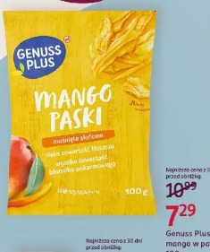 Genuss Plus mango paski suszone