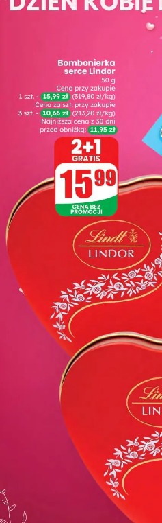 Bombonierka serce Lindor