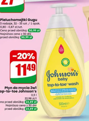 Płyn do mycia 2w1 top-to-toe Johnson's