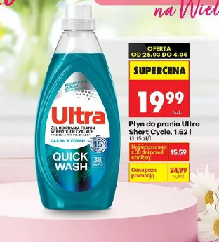 Ultra płyn do prania tkanin w krótkich cyklach Short Cycle