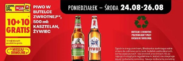 Piwo w butelce zwrotnej Kasztelan, Żywiec