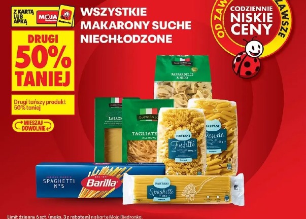 Wszystkie makarony suche niechłodzone