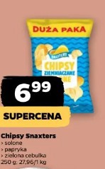 Chipsy Snaxters solone papryka zielona cebulka