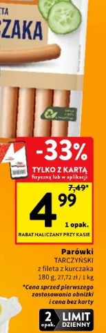 Parówki Tarczyński z fileta z kurczaka