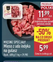 Mięso z uda indyka na gulasz