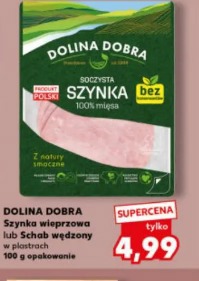 DOLINA DOBRA Szynka wieprzowa lub Schab wędzony w plastrach