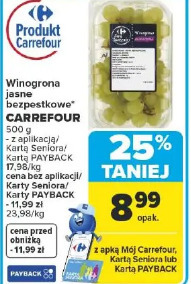 Winogrona jasne bezpestkowe Carrefour