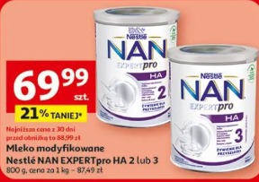 Mleko modyfikowane Nestlé NAN EXPERTpro HA 2 lub 3