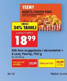 Mix box nuggets i skrzydełka + 2 sosy Yeemy
