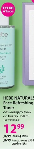 HEBE NATURALS Face Refreshing Toner odświeżający tonik do twarzy