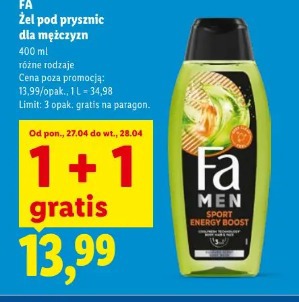 Fa żel pod prysznic dla mężczyzn