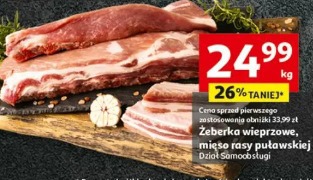 Żeberka wieprzowe, mięso rasy puławskiej