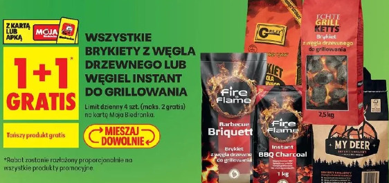 Wszystkie brykiety z węgla drzewnego lub węgiel instant do grillowania