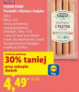 Pikok Pure Parówki z filetem z indyka