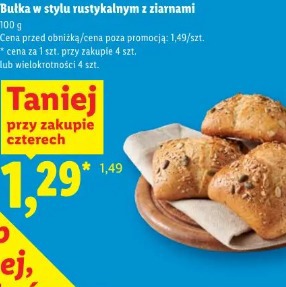 Bułka w stylu rustykalnym z ziarnami