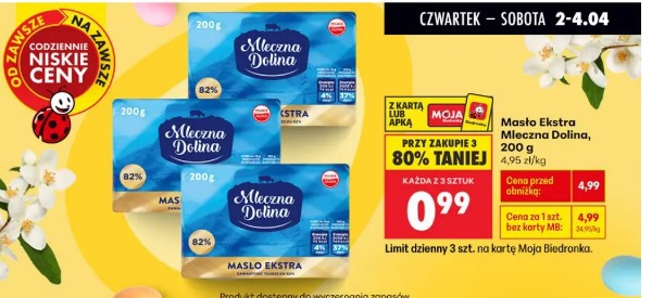 Masło Ekstra Mleczna Dolina