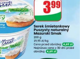 Serek śmietankowy puszysty naturalny Mazurski Smak