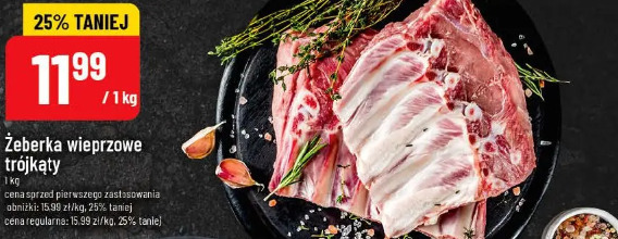 Żeberka wieprzowe trójkąty